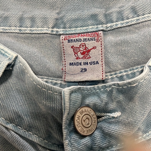 TRUE RELIGION KEIRA CUT OFF BLUE WOMENS SHORT Size 29 - Picture 3 of 9